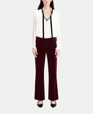 The Kooples MUJER BURGUNDY pantalón traje burdeos terciopelo
