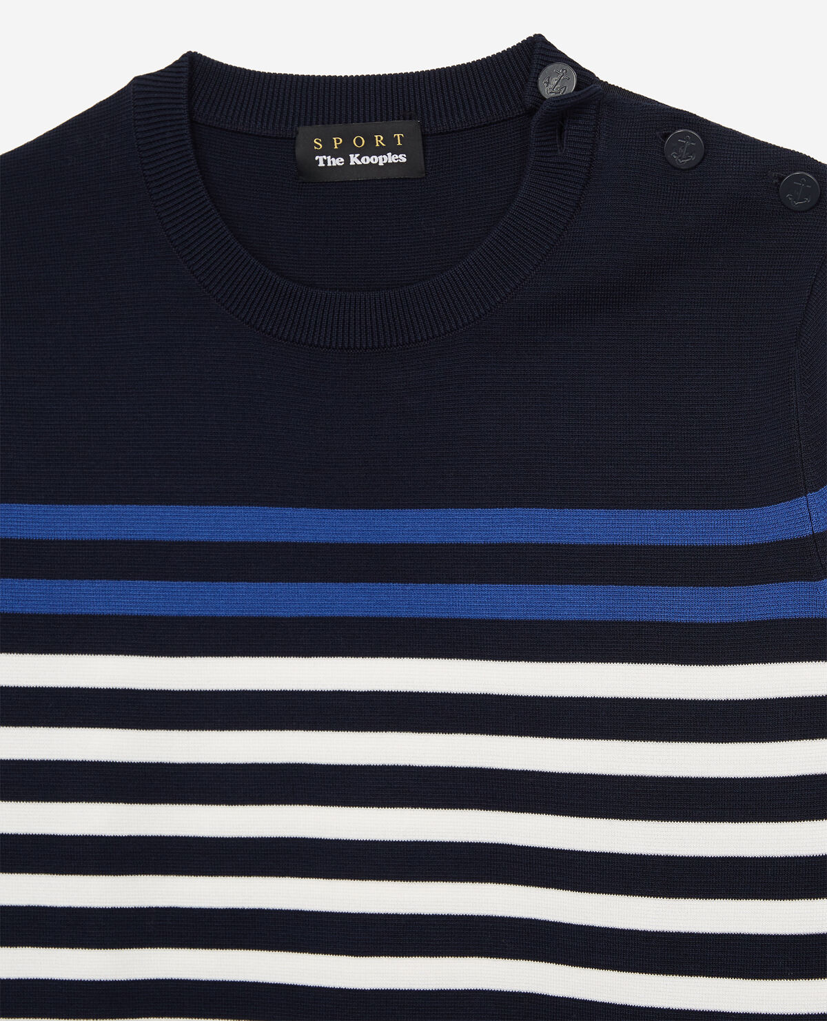 Navy white striped sweater hot sale
