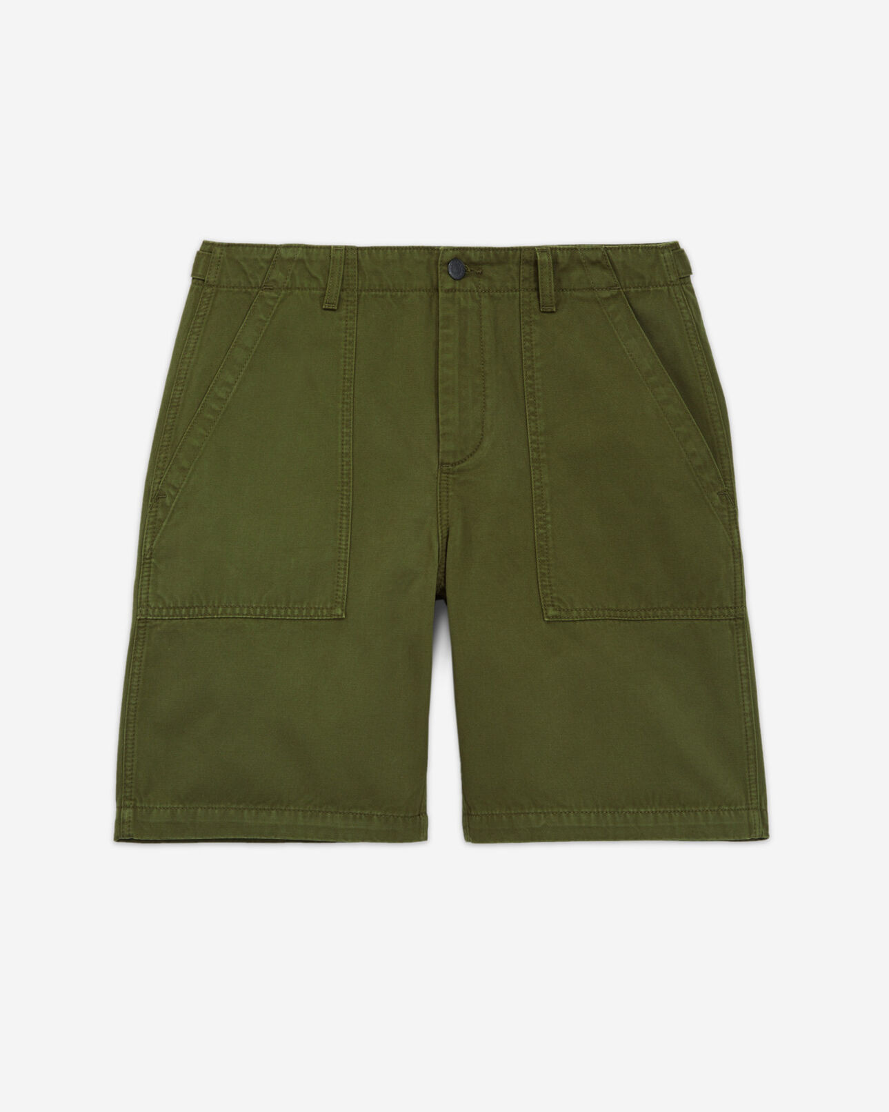 The Kooples HOMME KAKI short kaki coton long quatre poches