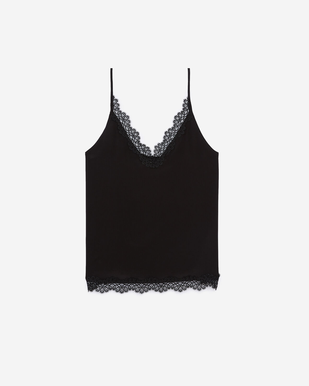The Kooples WOMEN BLACK black lace camisole