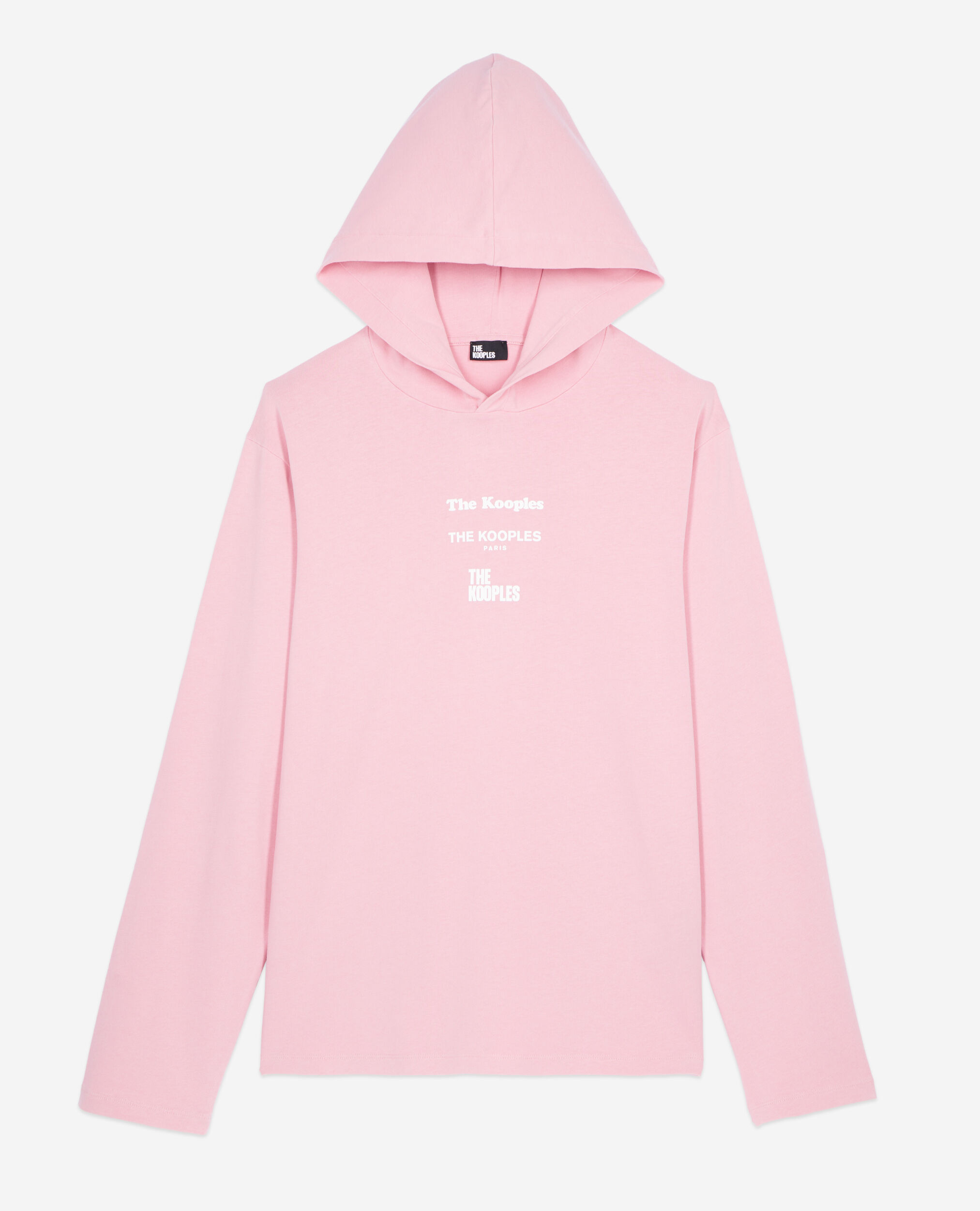 Pink hooded t shirt top
