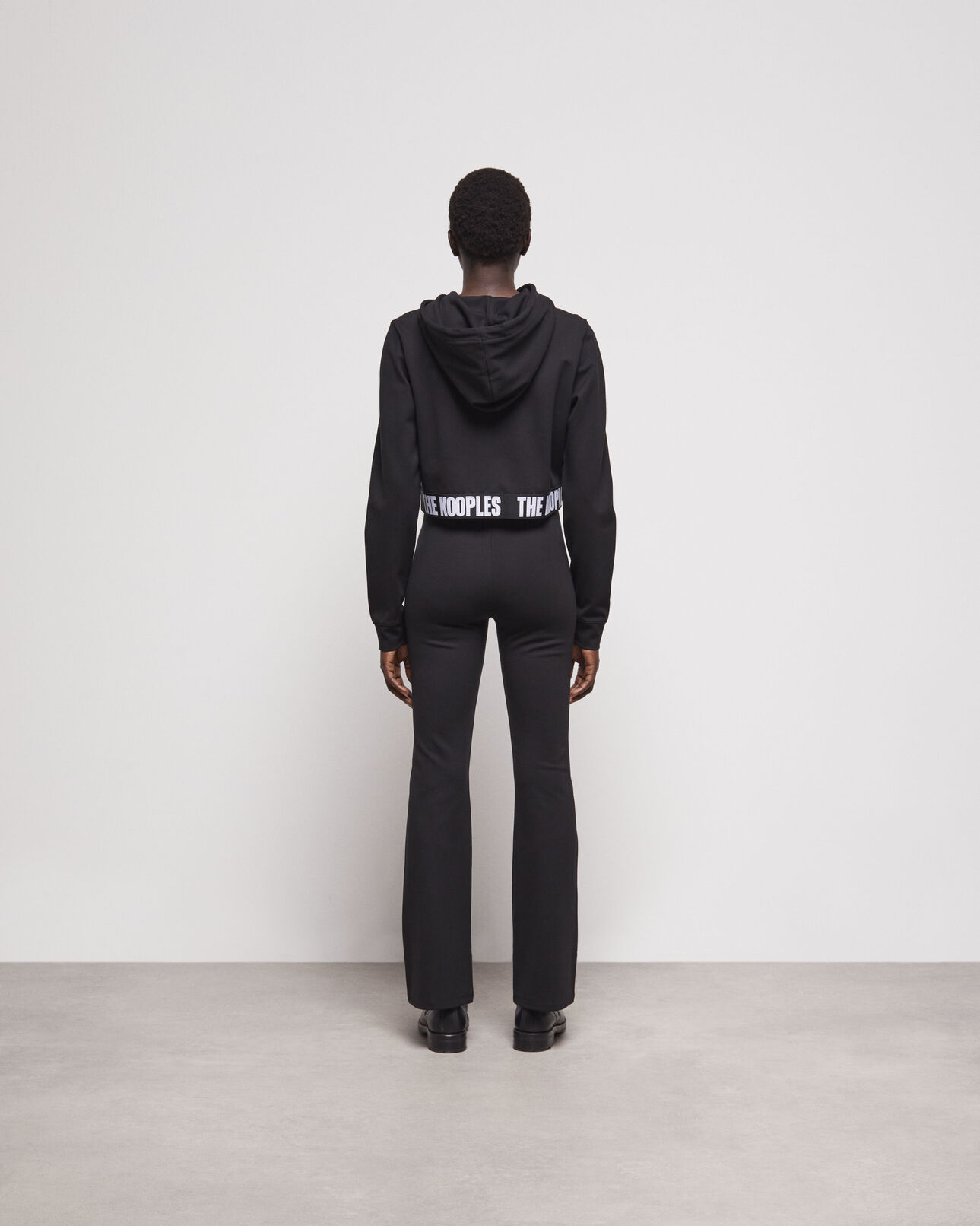 The Kooples FEMME BLACK sweatshirt à capuche et logo