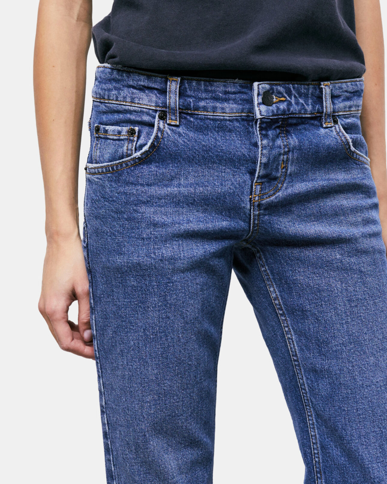 The Kooples WOMEN BLUE DENIM blue bootcut jeans