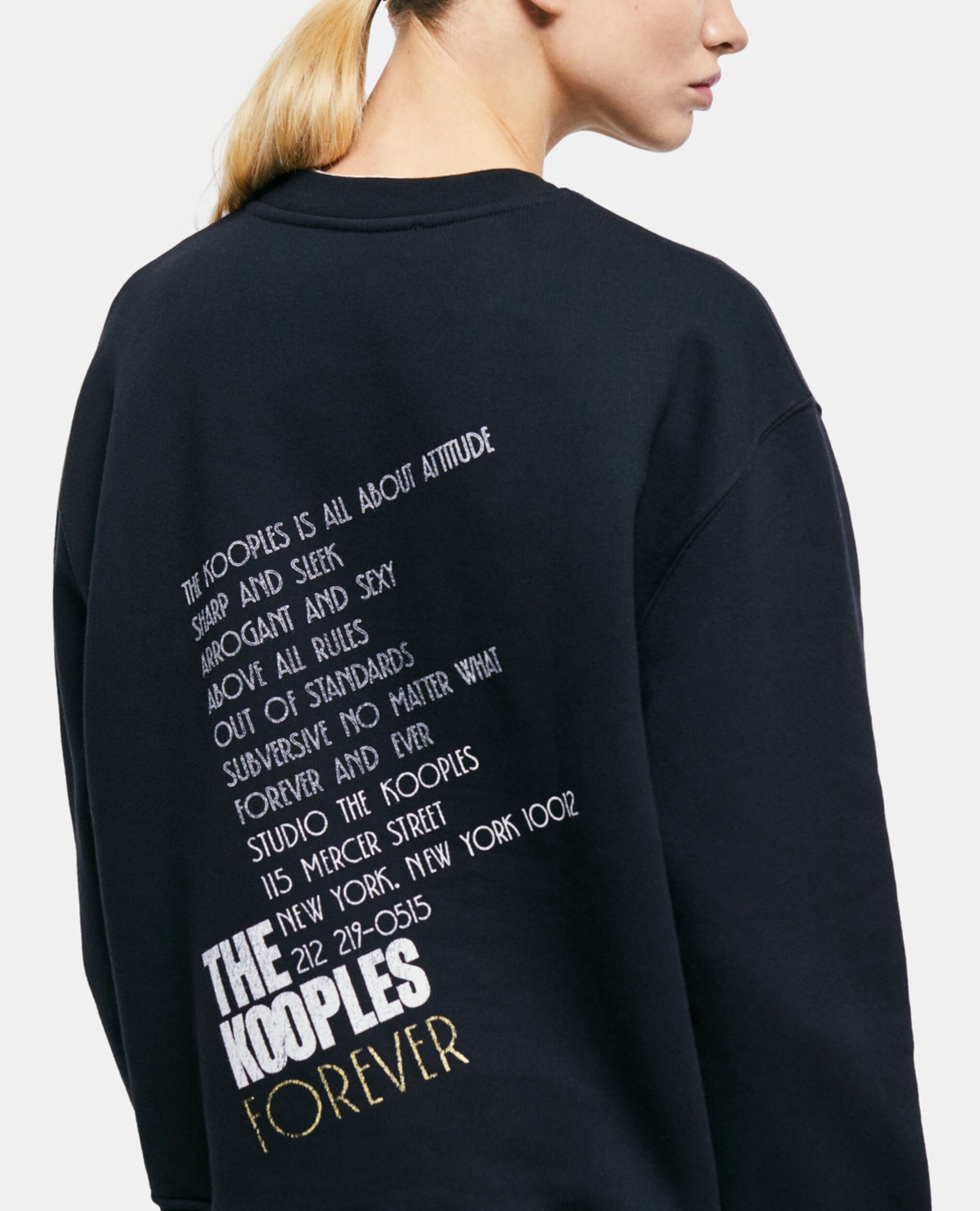 Sudadera con capucha serigrafiada negra, BLACK-ANTIC GOLD, hi-res image number null