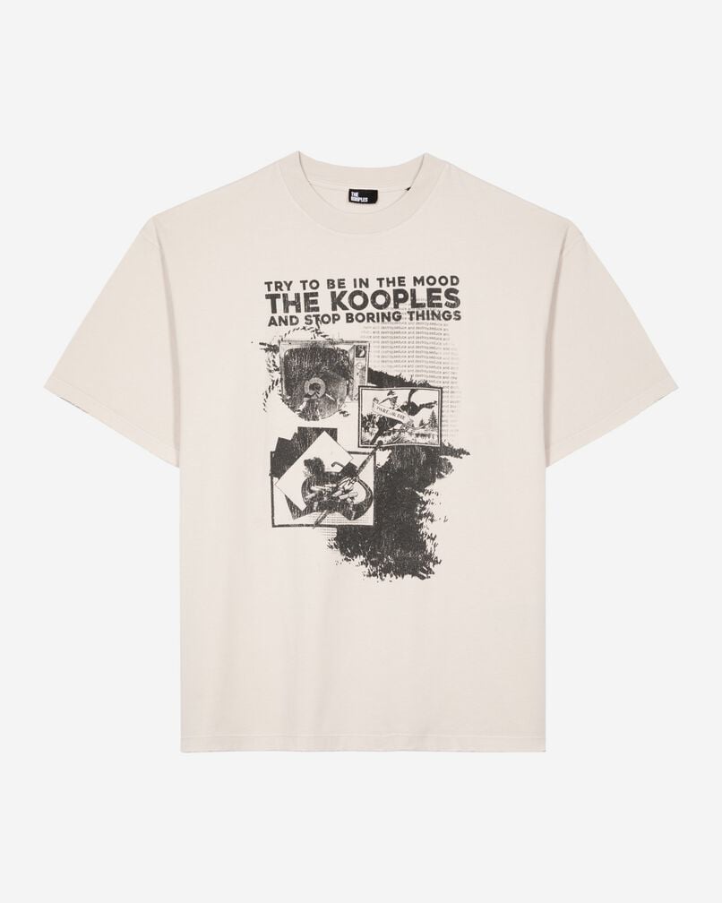 The Kooples H LIGHT GREY t-shirt with grey screen print