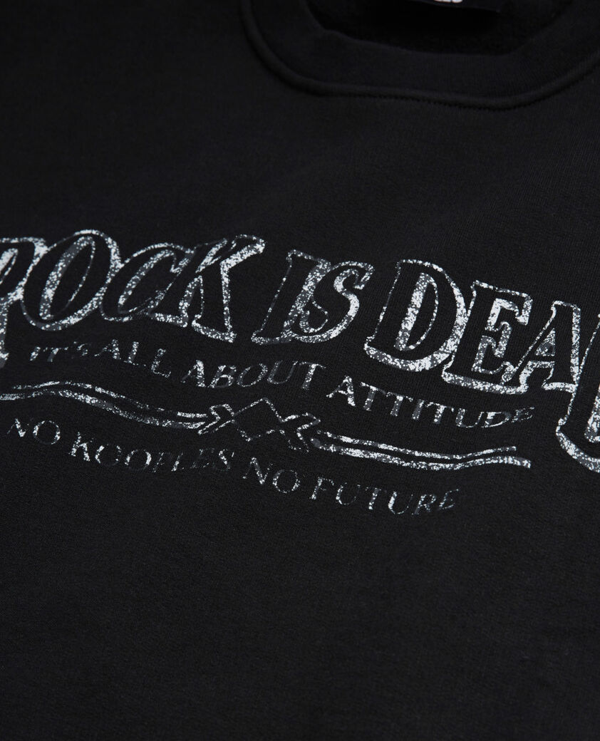 The Kooples FEMME BLACK WASHED sweat s&eacute;rigraphi&eacute; noir