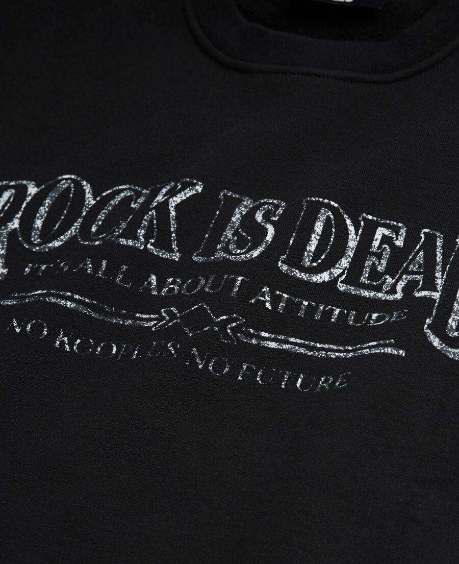 The Kooples FEMME BLACK WASHED sweat s&eacute;rigraphi&eacute; noir