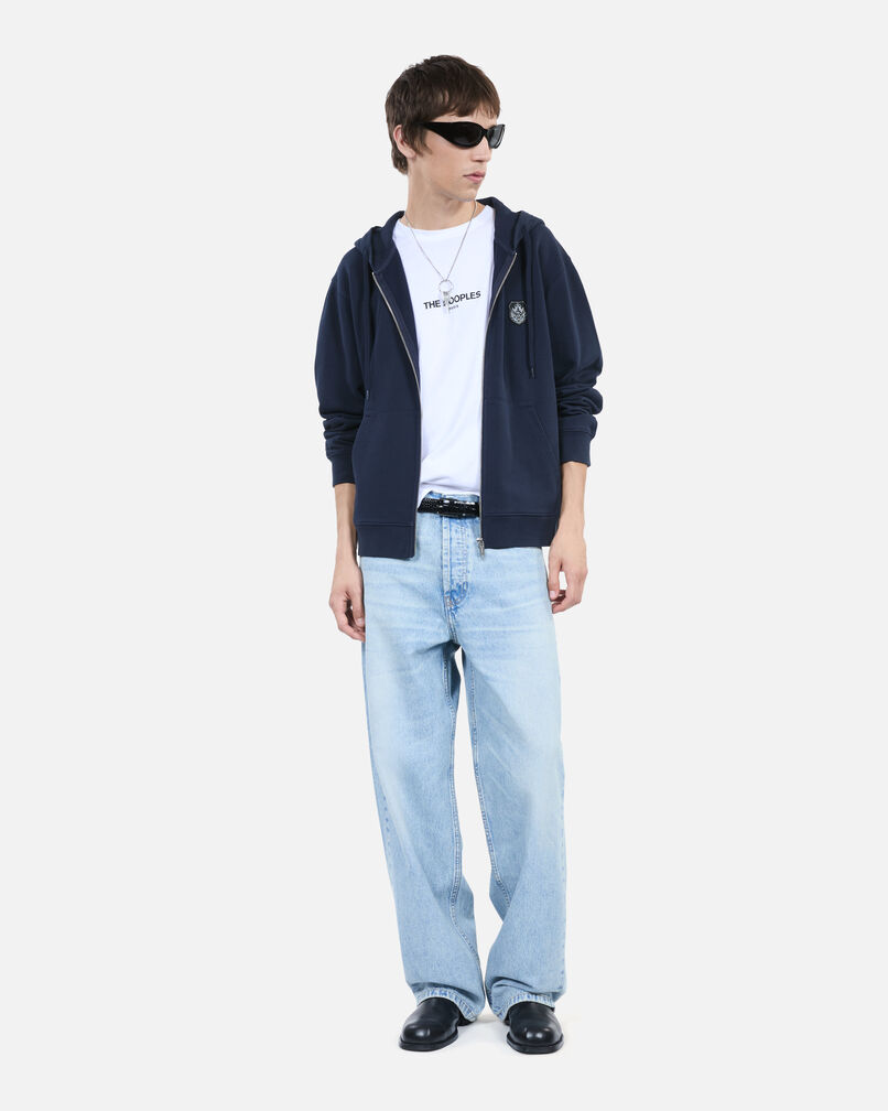 The Kooples MEN DARK BLUE blue blazon hoodie
