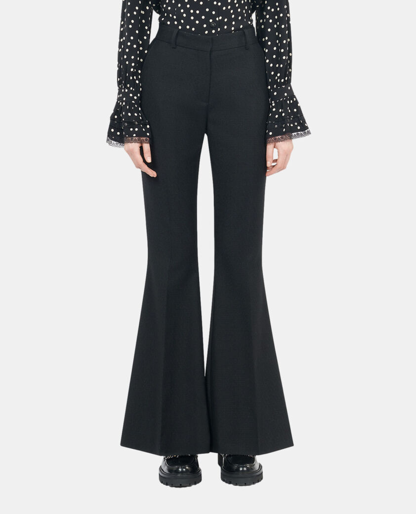 The Kooples FEMME BLACK pantalon tailleur en laine mélangée noir