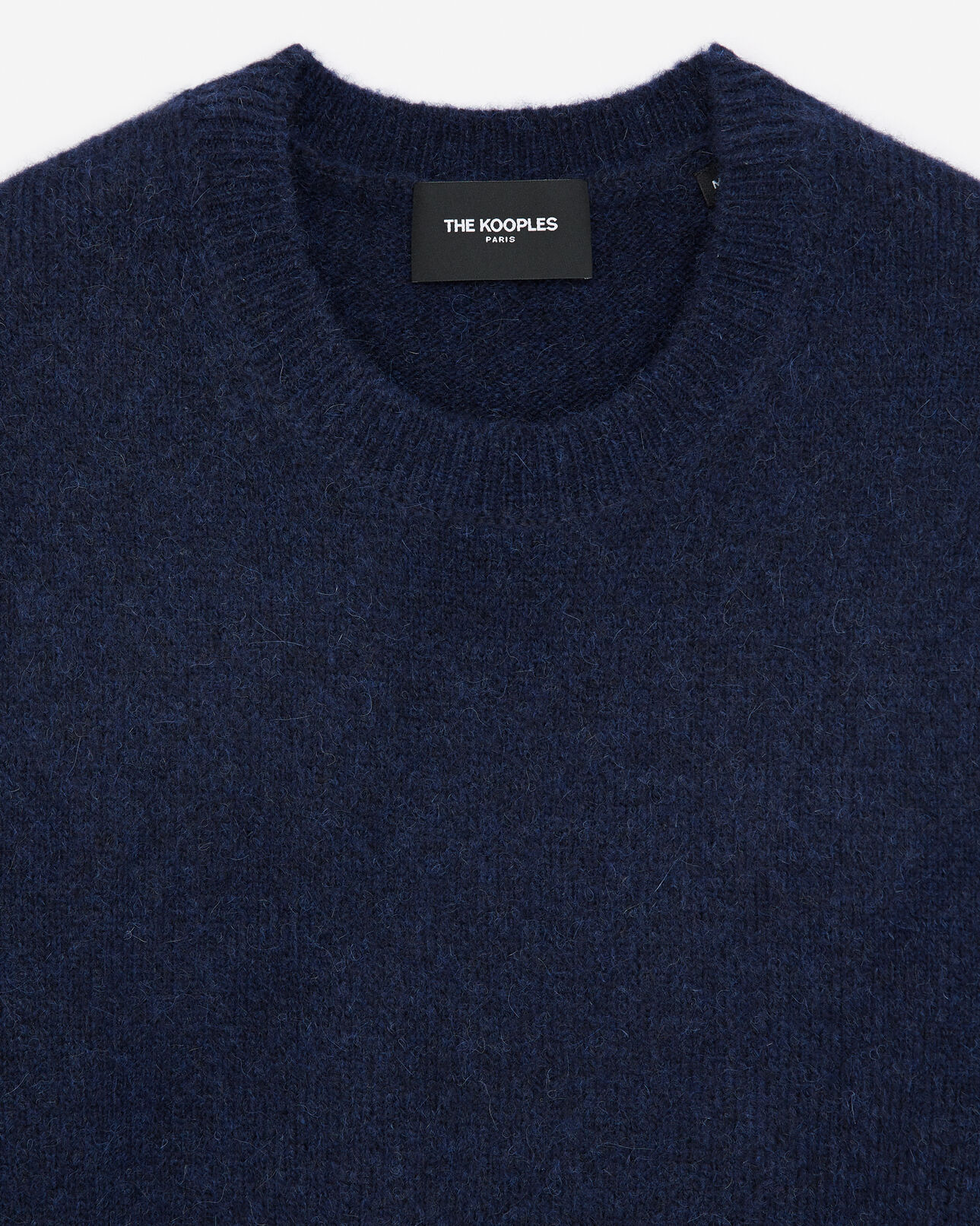 The Kooples MEN DARK NAVY navy blue alpaca wool crew neck sweater