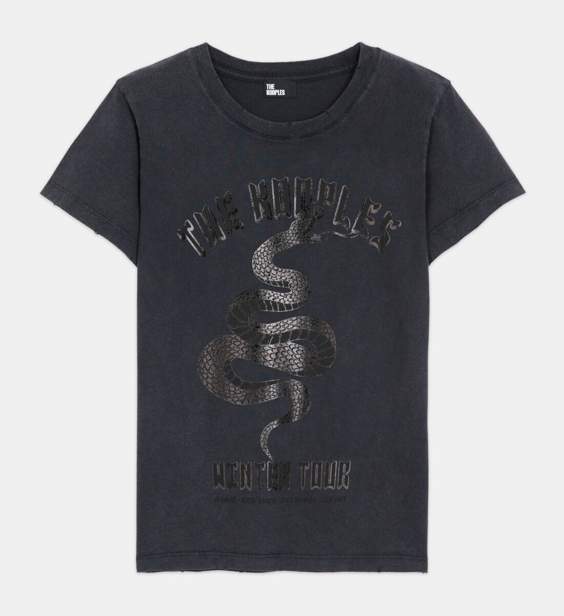 Black T shirt with screen print