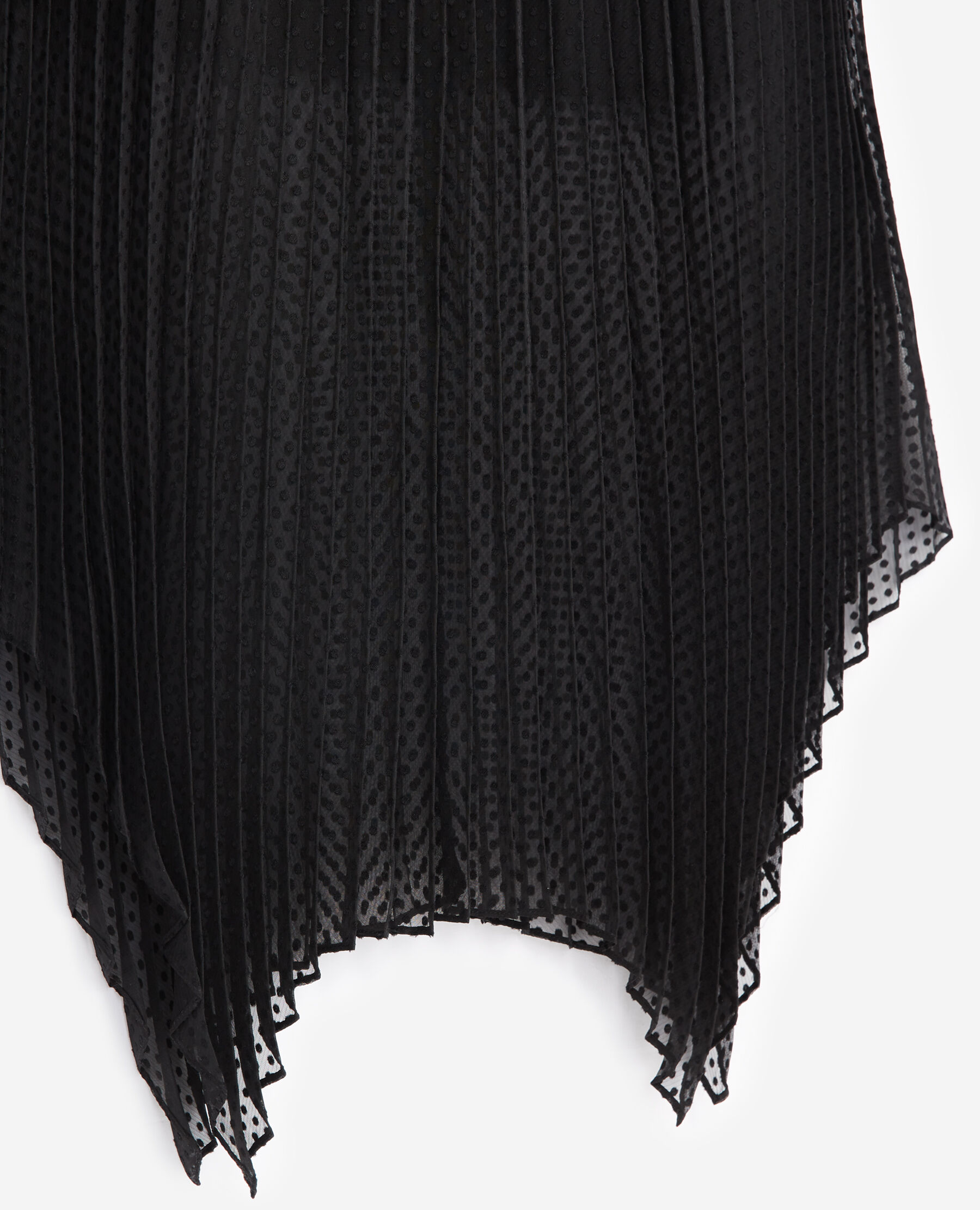 Jupe longue pliss e noire plumetis The Kooples
