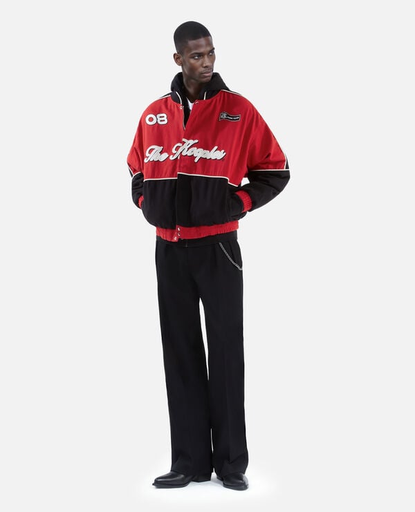 The Kooples MEN BLACK - RED black and red racing jacket