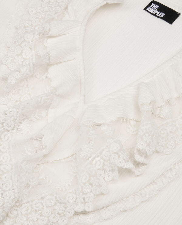The Kooples FEMME ECRU blouse avec guipure écrue