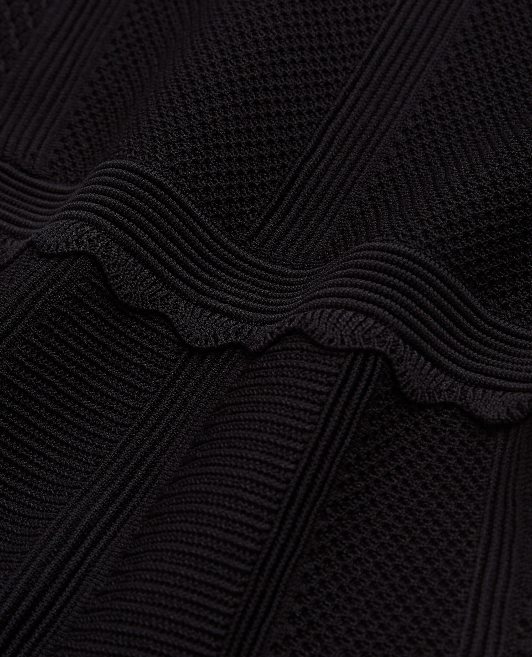 Short black knit dress, BLACK, hi-res image number null