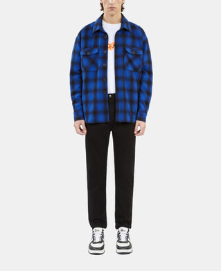The Kooples H BLUE BLACK checkered wool-blend overshirt jacket