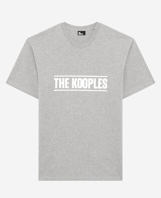 The Kooples HOMME GREY MELANGE t-shirt s&eacute;rigraphie gris