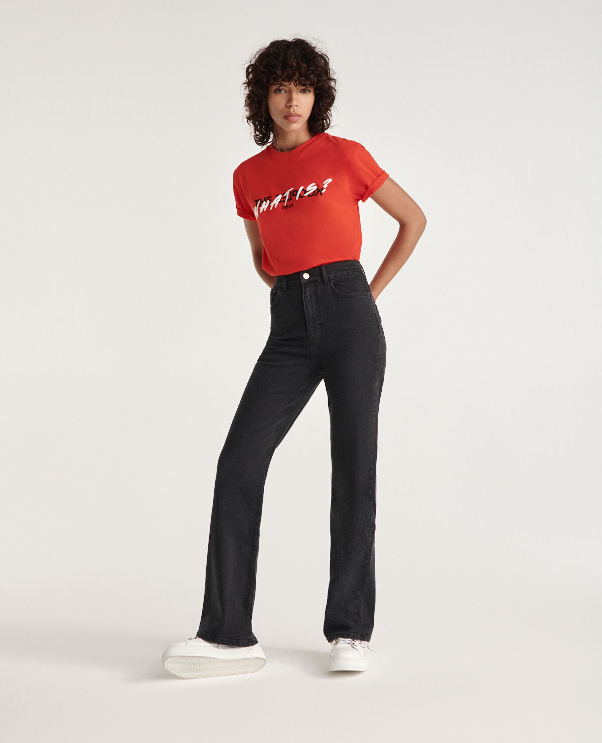 High waist bootcut black jeans The Kooples