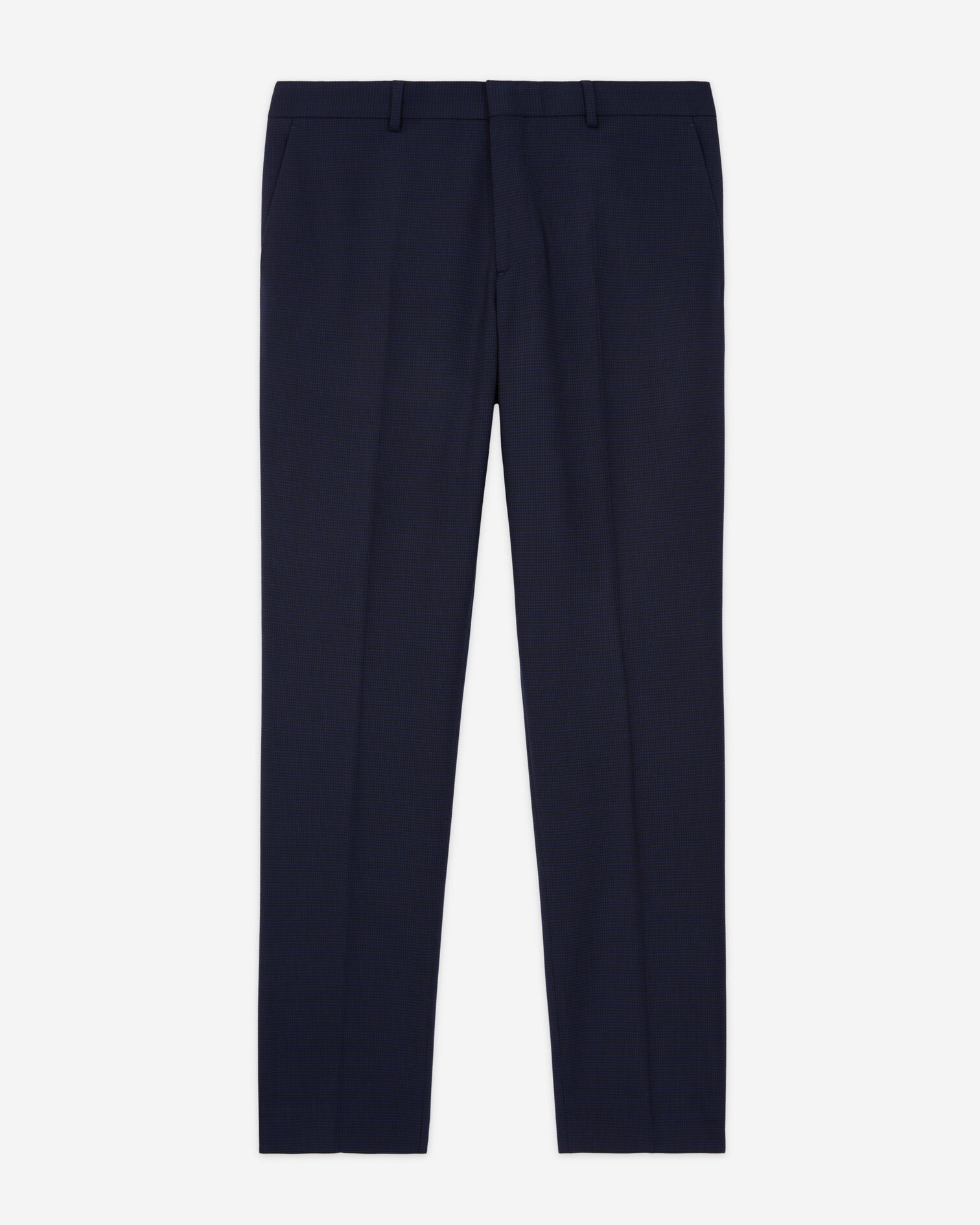 Pantalón de traje de lana de pata de gallo, BLACK / NAVY, hi-res image number null