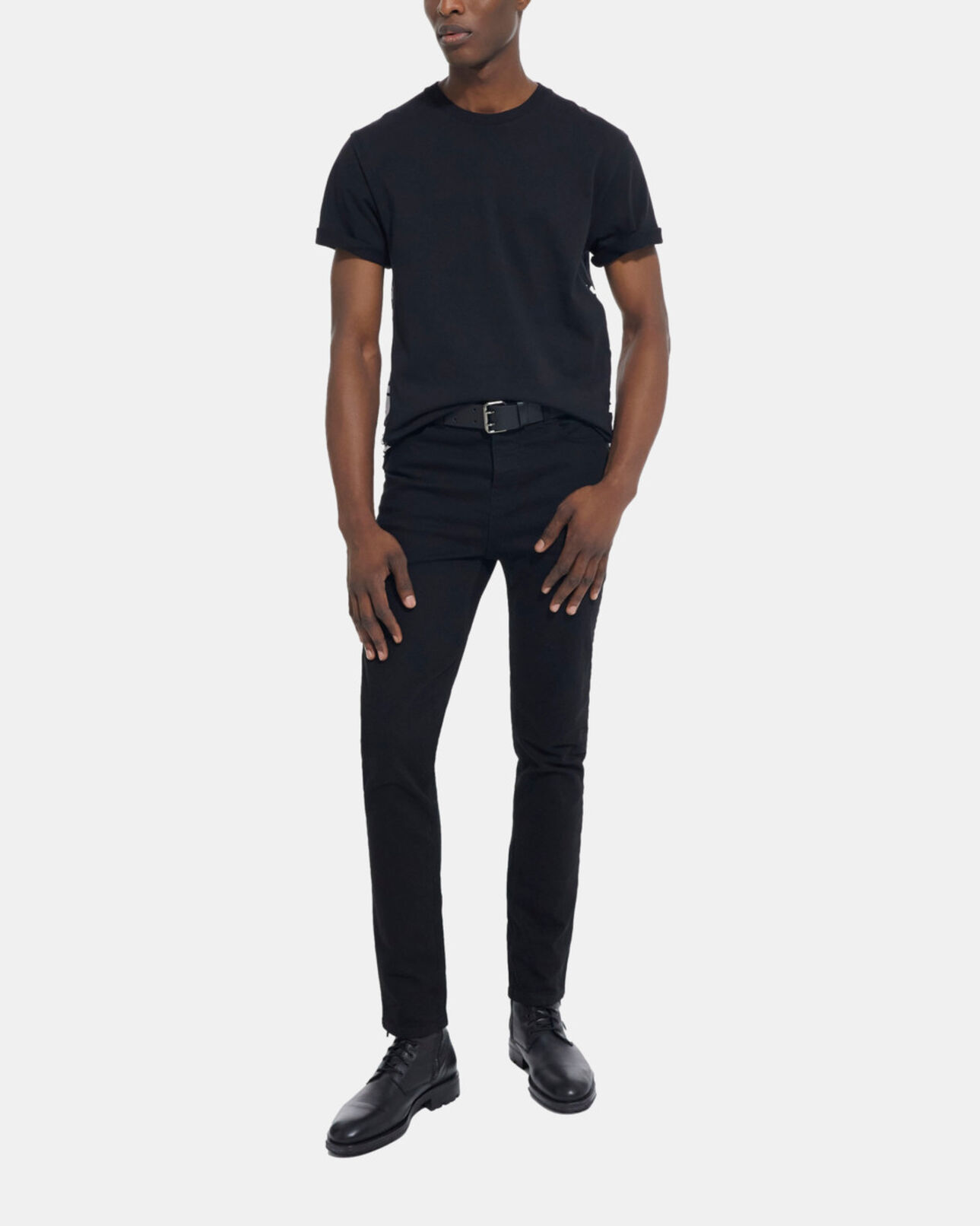 The Kooples MEN BLACK black t-shirt with the kooples logo