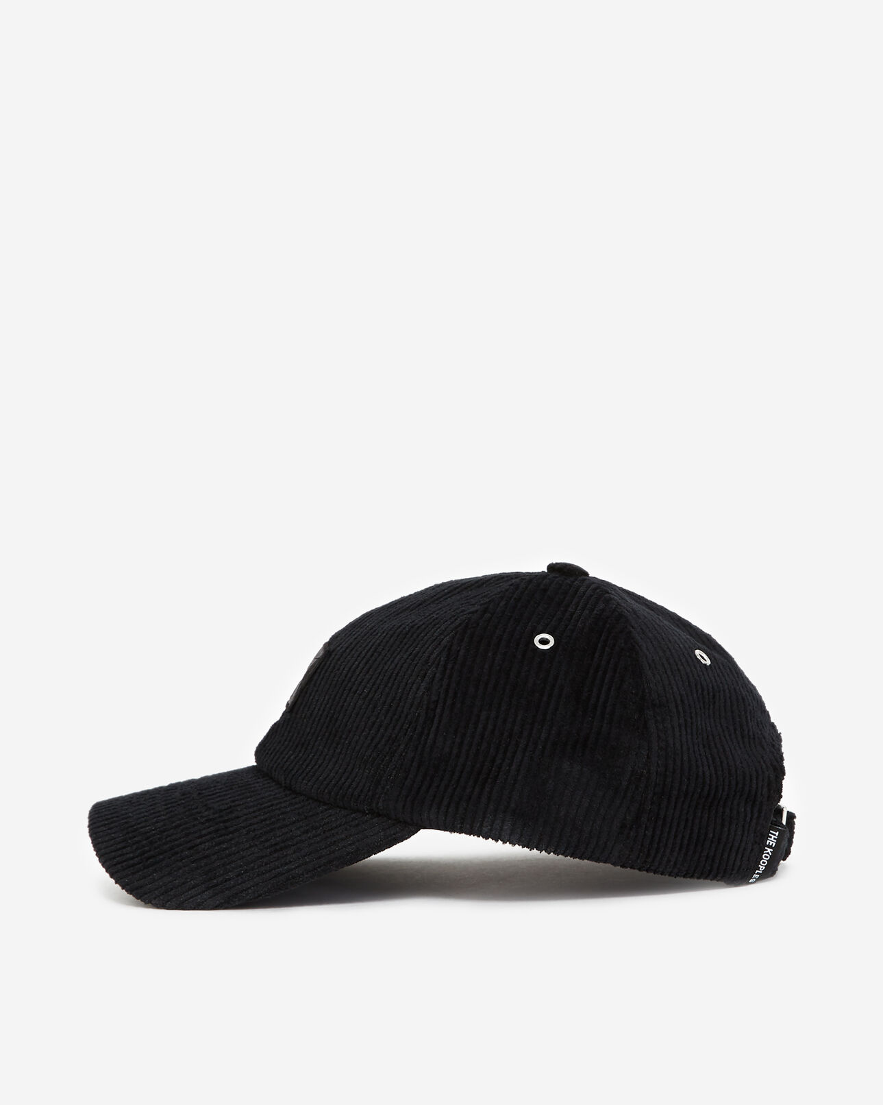 The Kooples MIXTE BLACK casquette noire velours côtelé brodée