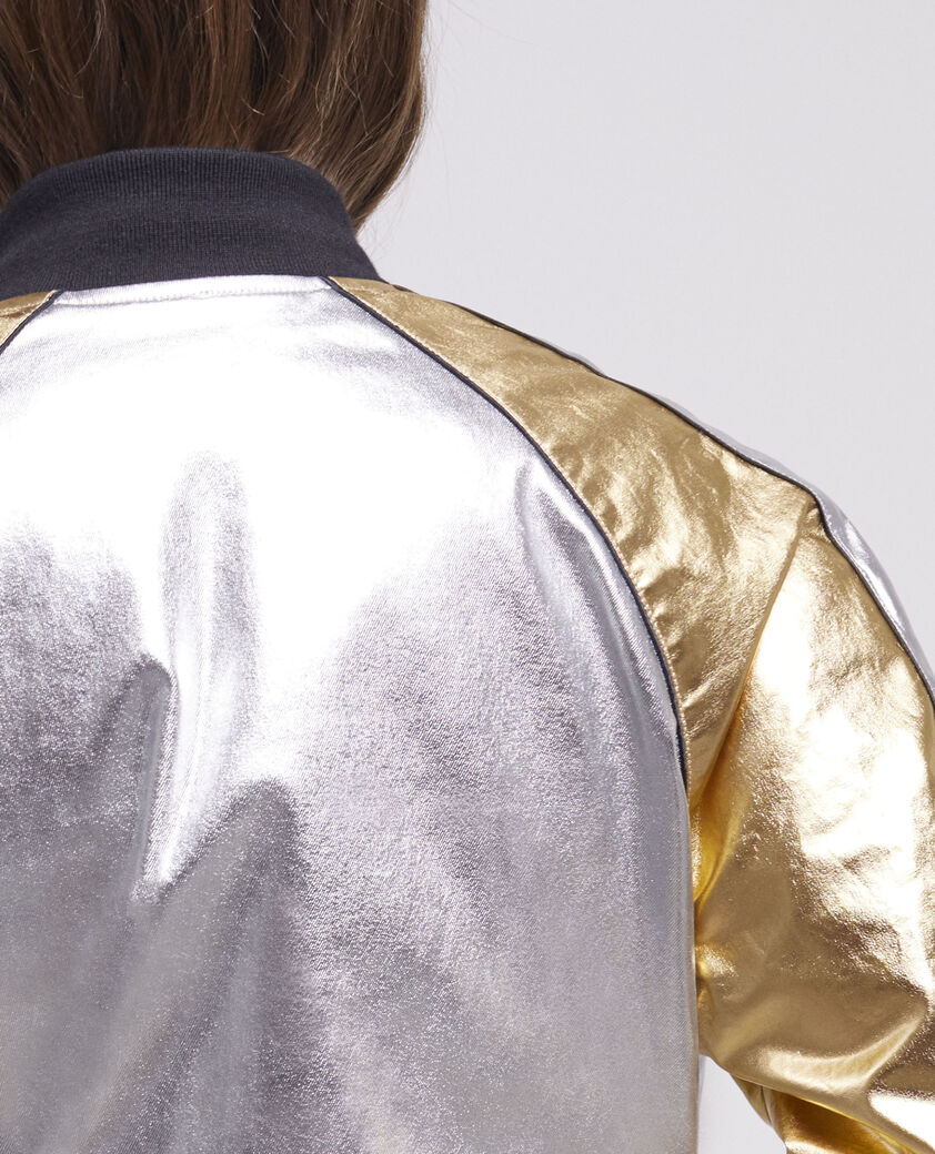 The Kooples FEMME SILVER / GOLD blouson bicolore
