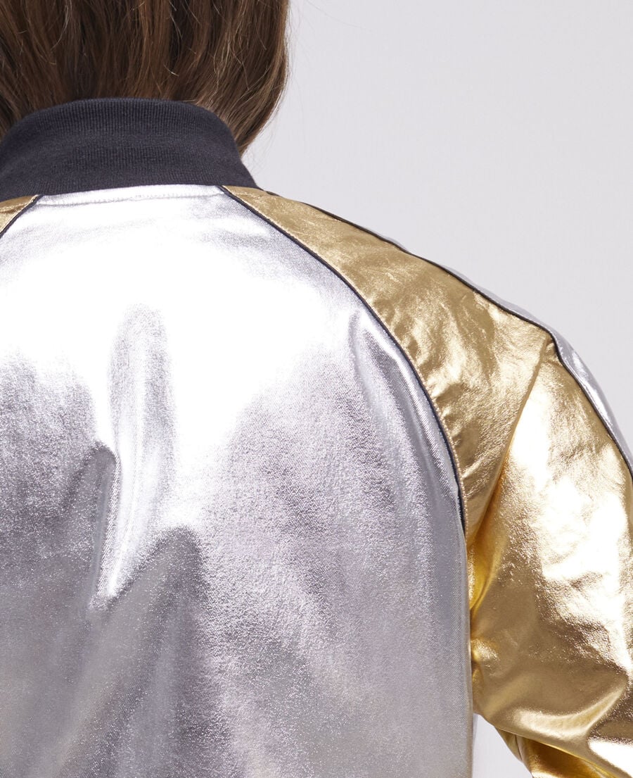 The Kooples FEMME SILVER / GOLD blouson bicolore