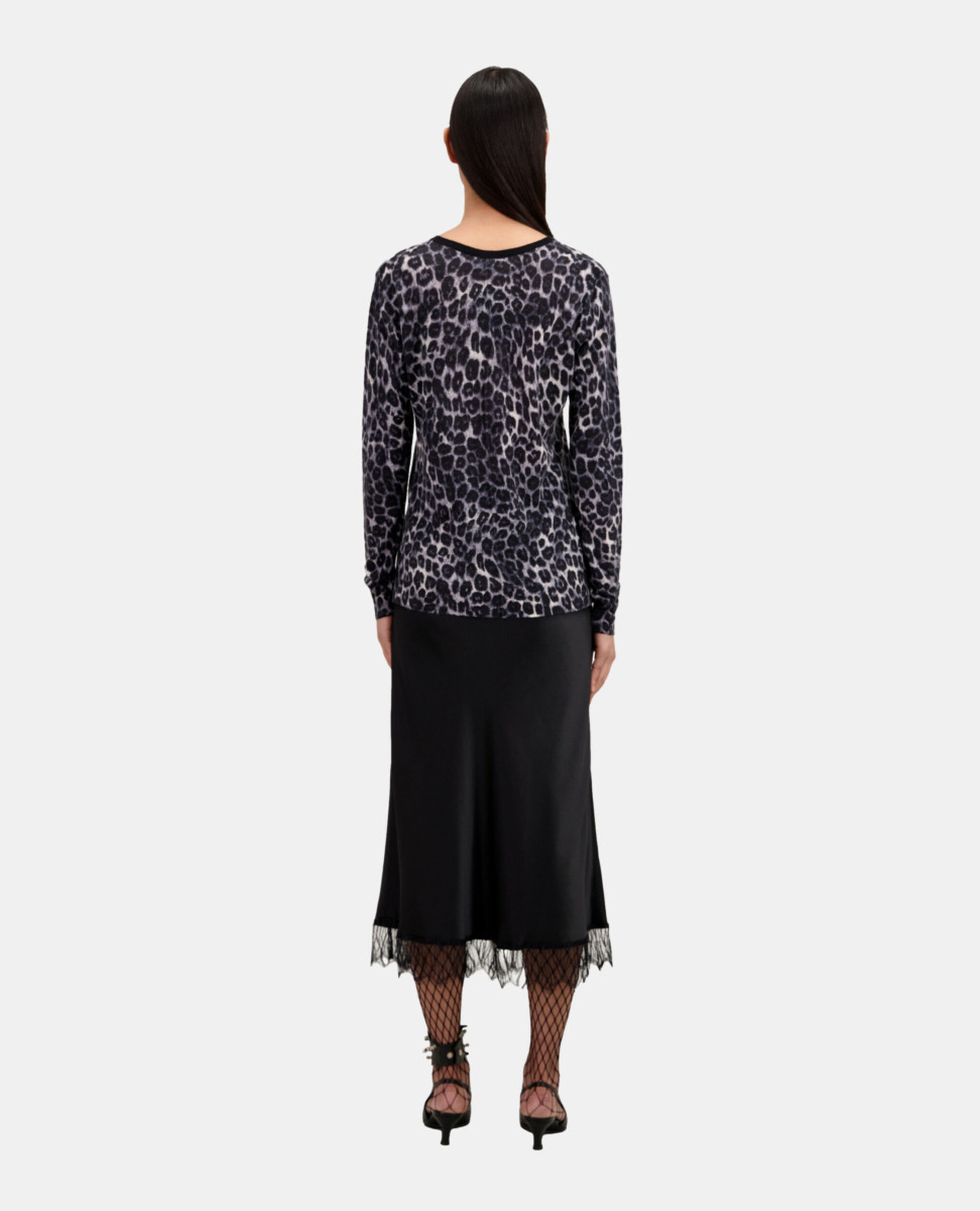 Pull imprimé en cachemire, BLACK WHITE LEOPARD, hi-res image number null