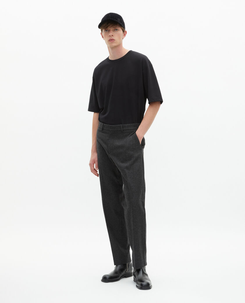The Kooples MIXTE BLACK casquette en velours à fines rayures blanche