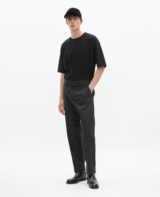 The Kooples MIXTE BLACK casquette en velours à fines rayures blanche