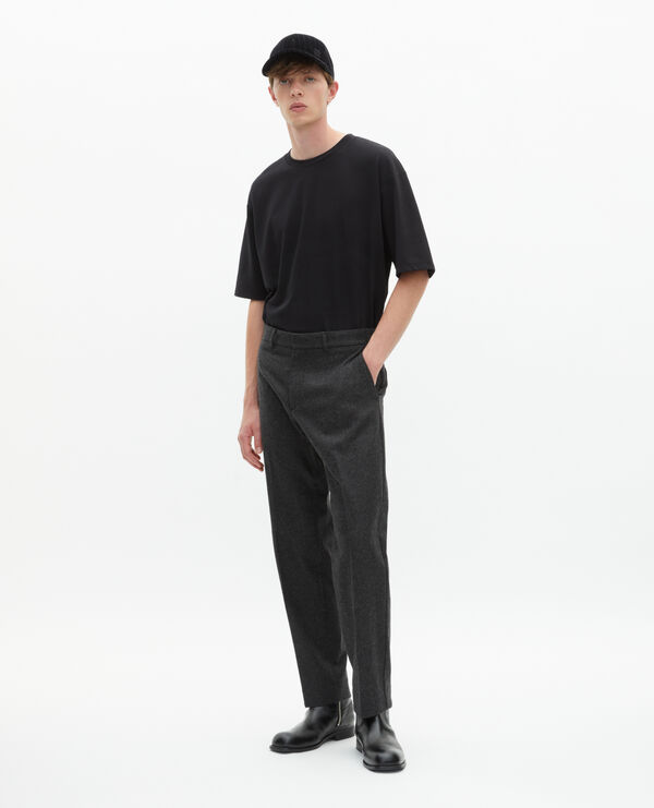 The Kooples MIXTE BLACK casquette en velours à fines rayures blanche