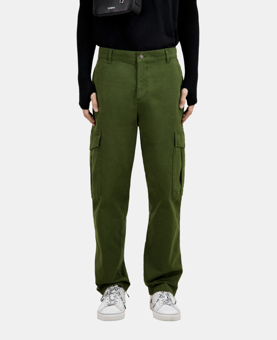 The Kooples MEN KAKI khaki cotton cargo pants