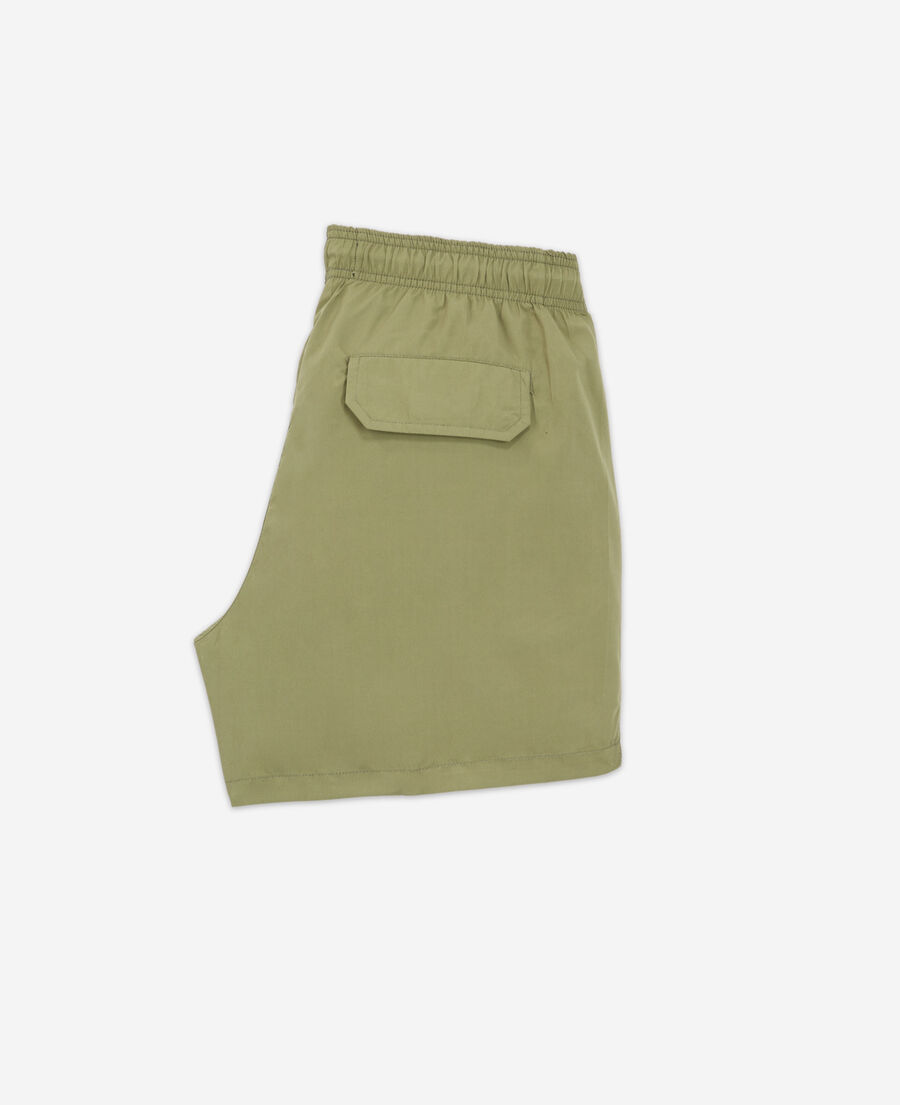 khaki swim shorts with small the kooples logo
