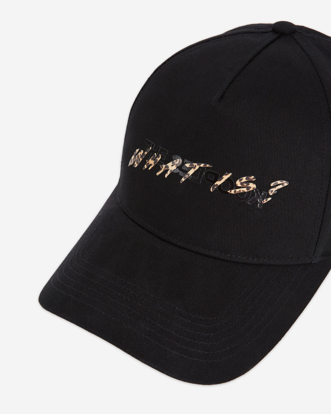 The Kooples MIXED BLACK / LEOPARD black and leopard print what is cap