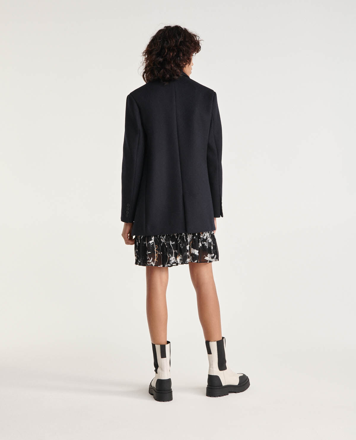 Navy blue 2025 wrap coat