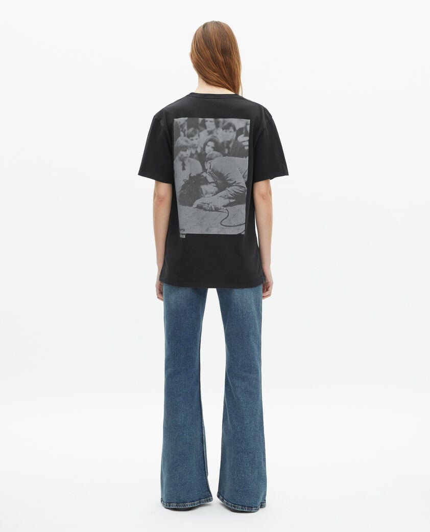 The Kooples MIXED BLACK WASHED the doors x the kooples mixed t-shirt black