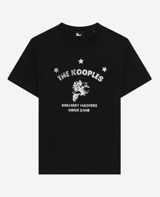 The Kooples H BLACK t-shirt with black screen print