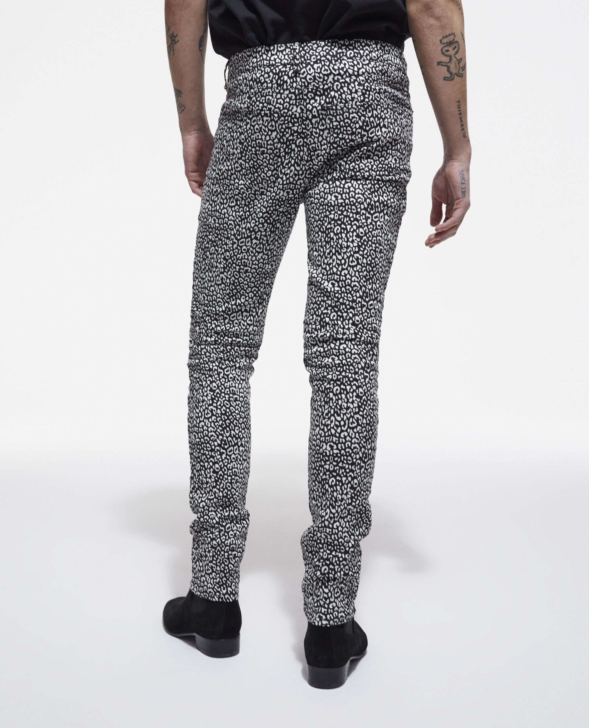 Black animal sale print jeans