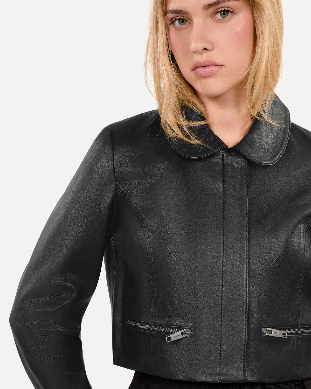 The Kooples FEMME BLACK veste en cuir noir