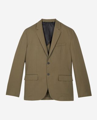 The Kooples HOMME KAKI veste de costume en coton lin kaki