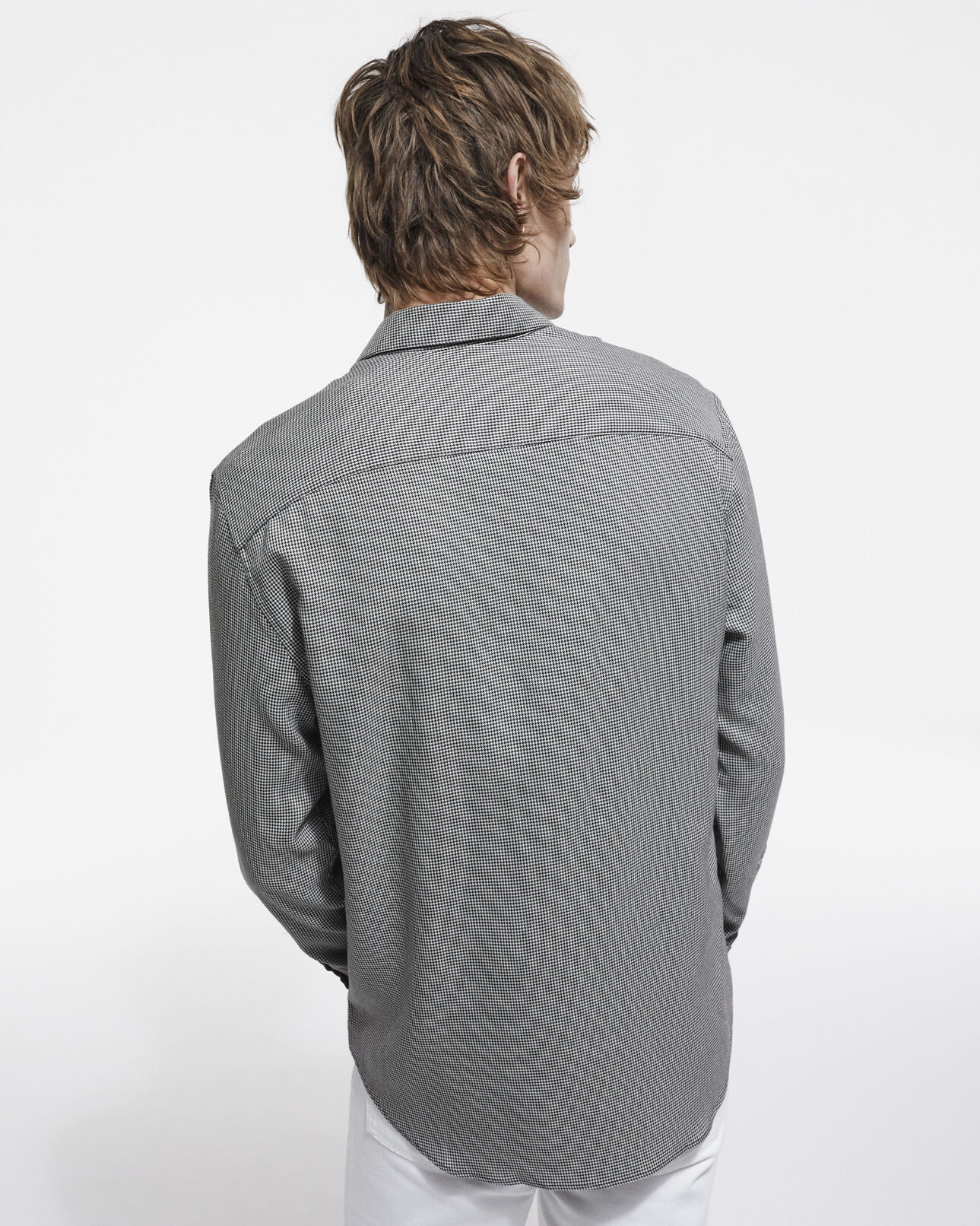 The Kooples HOMBRE BLACK WHITE camisa estampada con cuello clásico