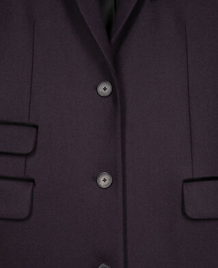 The Kooples FEMME NAVY manteau long en laine mélangée bleu marine