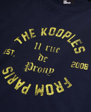 The Kooples HOMME NAVY t-shirt homme bleu marine avec sérigraphie 11 rue de prony