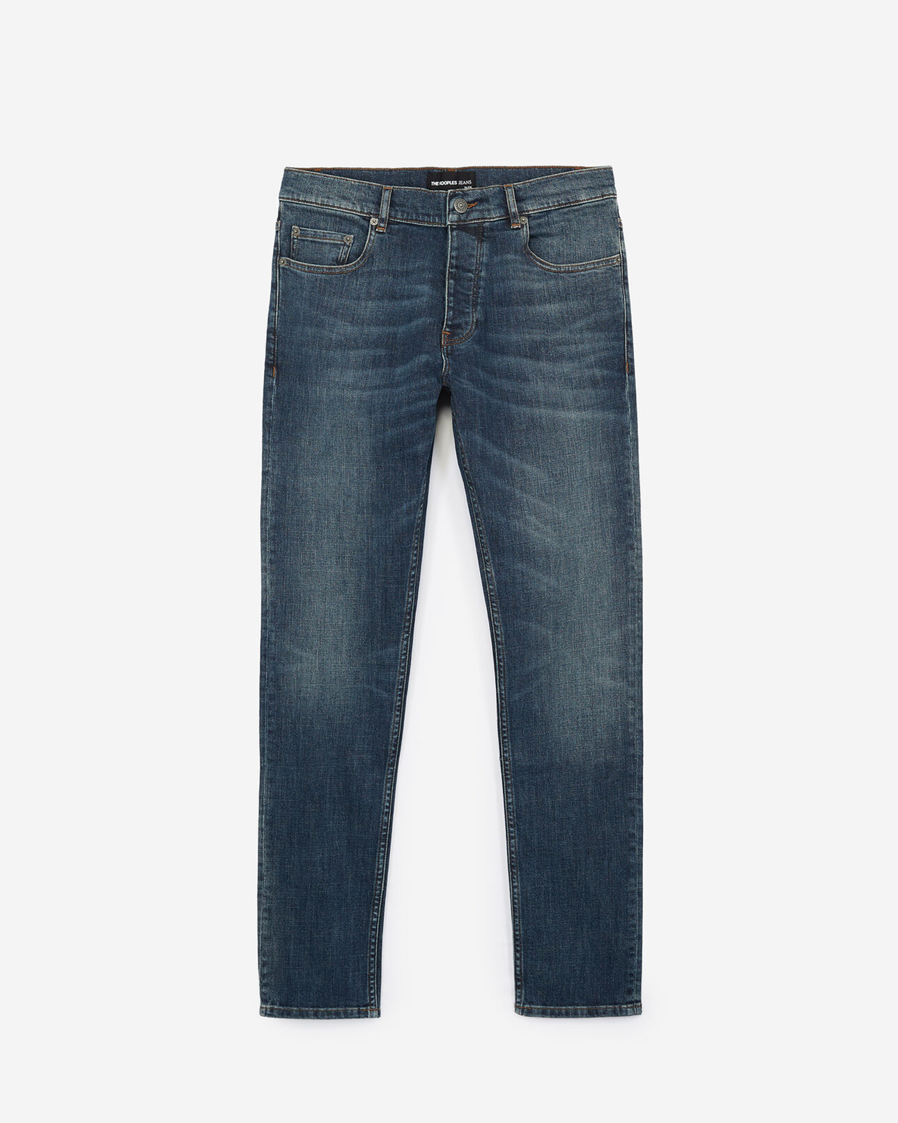 The Kooples MEN VINTAGE BLUE slim blue denim jeans with rips
