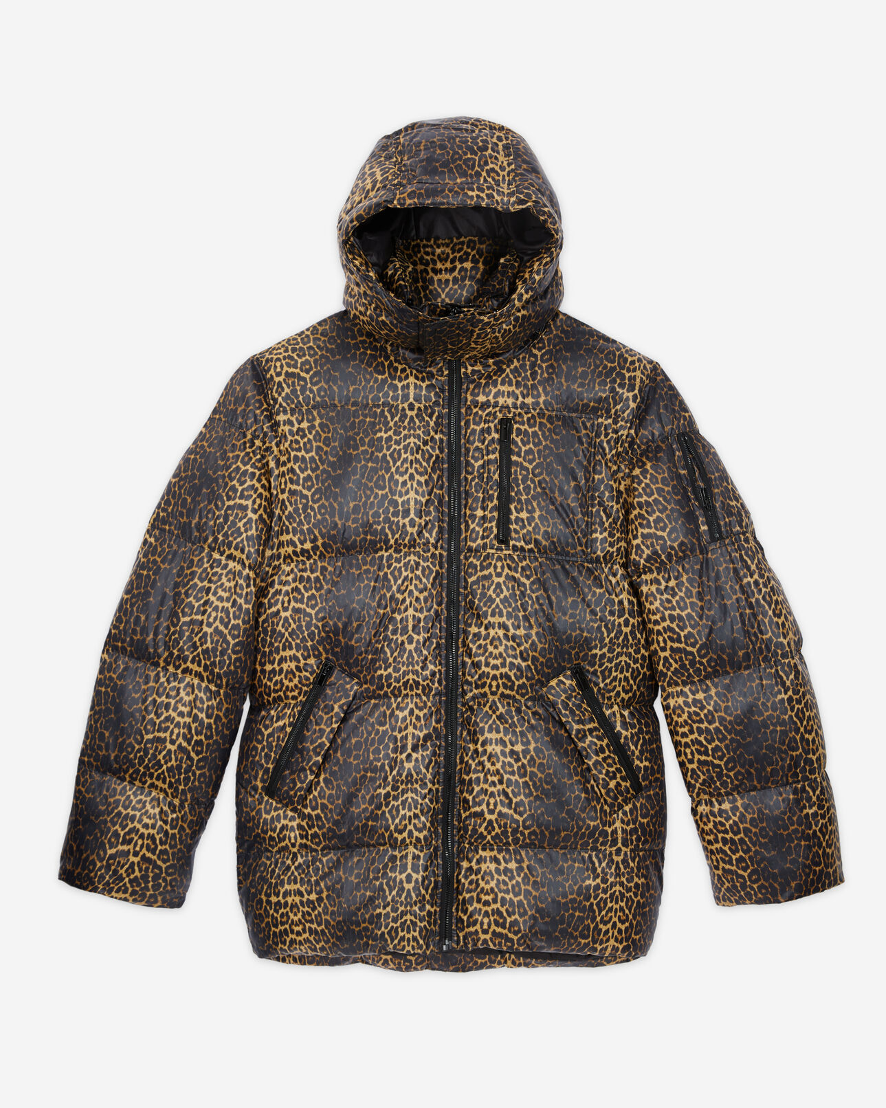 The Kooples MEN LEOPARD leopard print oversized down jacket