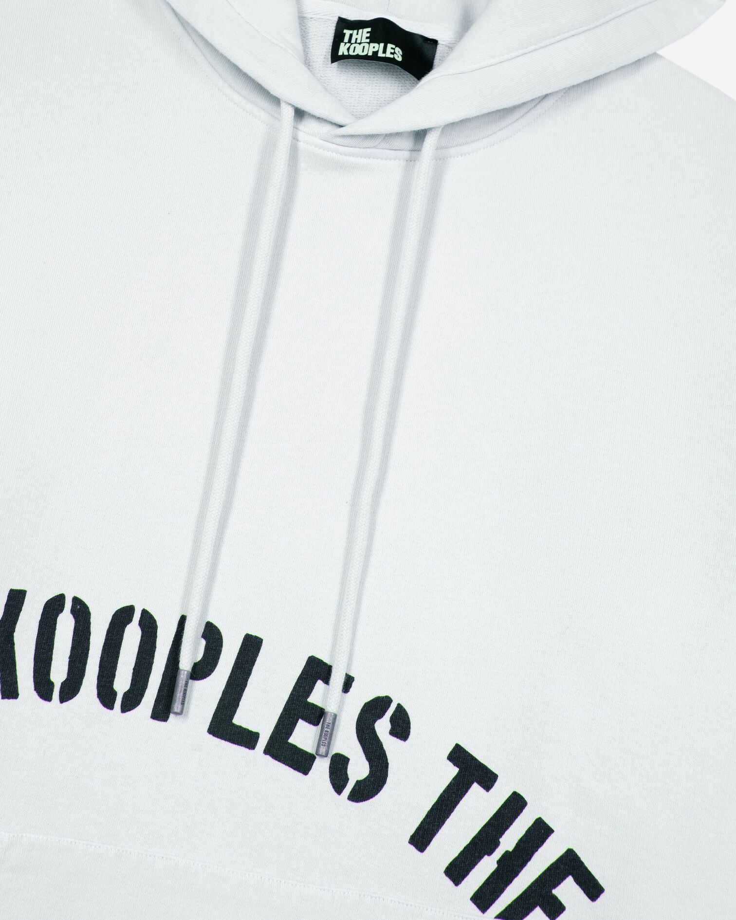 Hooded sweatshirt with grey screen print, LIGHT GREY, hi-res image number null