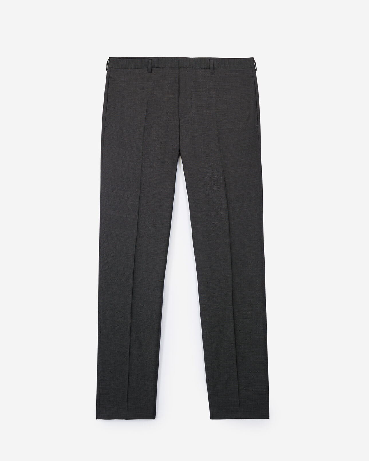 The Kooples MEN ANTHRACITE dark grey wool suit trousers with micro polka dots