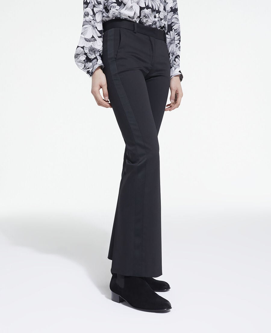 The Kooples WOMEN BLACK black wool suit pants