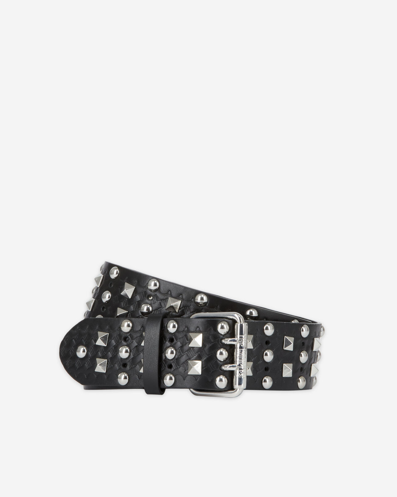 The Kooples FEMME BLACK ceinture en cuir à motif noir