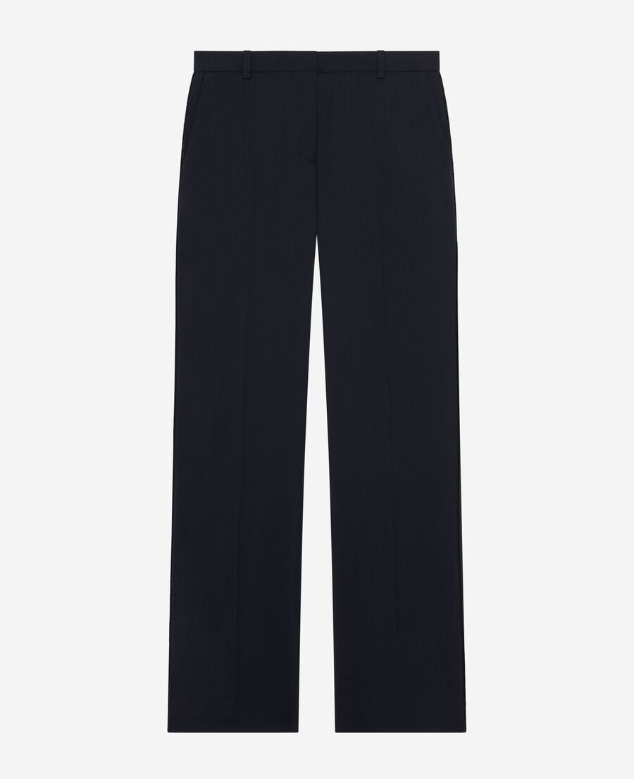 The Kooples DAMEN NAVY gerade hose aus marineblauer wolle